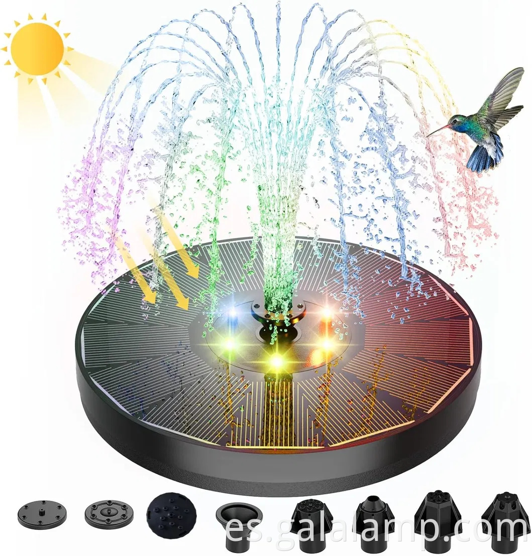 Bomba de fuente de jardín con energía solar ecológica para espacios tranquilos
